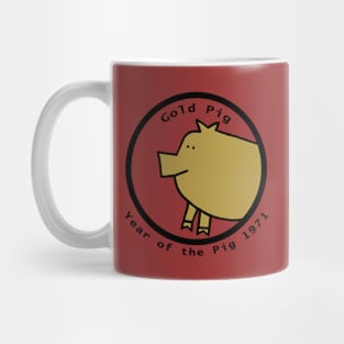 Year of the Gold Pig 1971 Mug